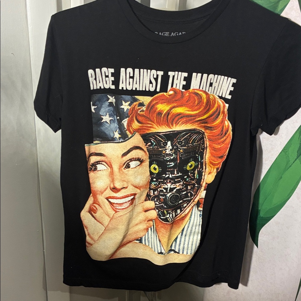 Rage Against the Machine concert tee Public Service Announcement Graphic T-Shirt